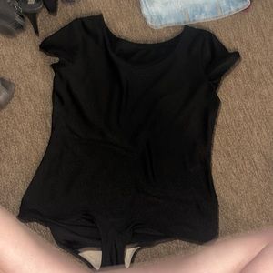 black ballet leotard